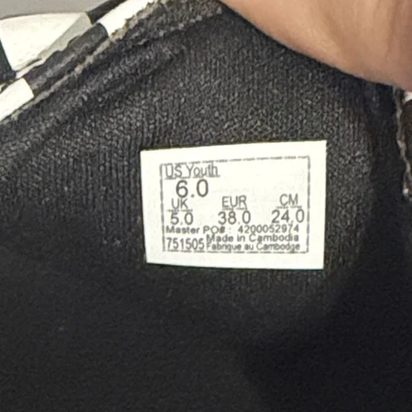 Vans Black Checkered Slide Sandals- size 6 - Picture 2 of 4